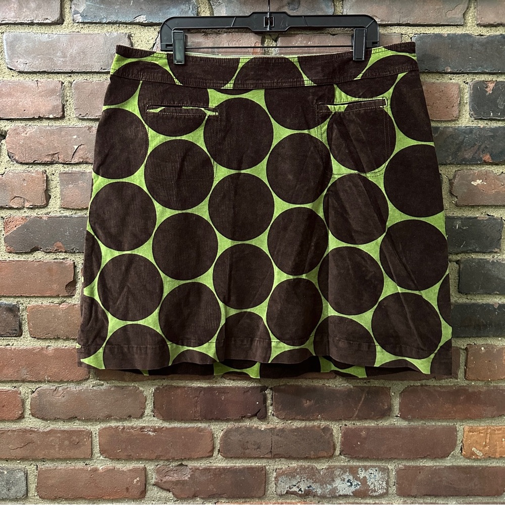 Boden Green and Brown Circle Skirt